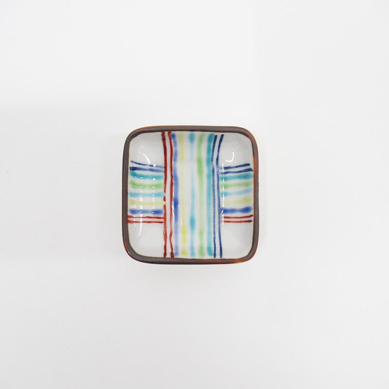 安東眉石窯  角豆皿 糸巻